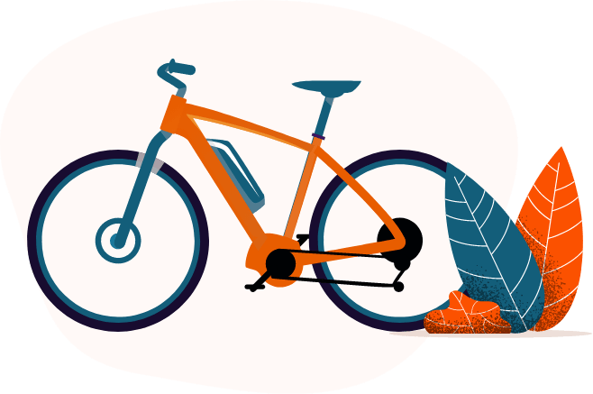 Electric bike illustration