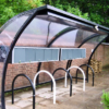 10 space moon cycle shelter with black galvanised steel