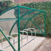 10 space original cycle shelter with toast cycle rack