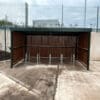 Open fronted 10 space amazon eco cycle shelter with sheffield cycle stands