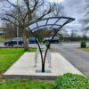outdoor glass and metal cycle shelters