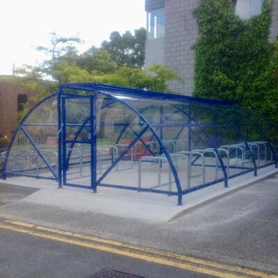 40 Space Original Enclosure in RAL blue with steel framework