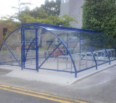 Large 40 Space Original Cycle Enclosure in blue RAL colour