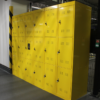 Folding bike lockers in yellow