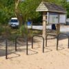 Sheffield Cycle Stand - Galv and black in sand