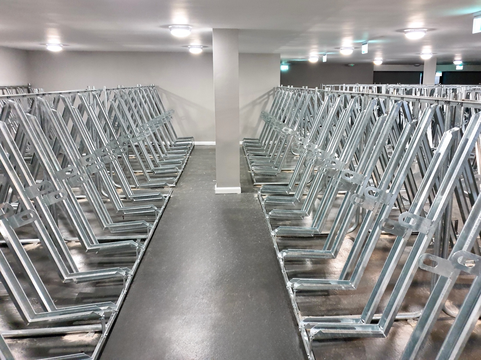 semi vertical bike rack indoor bike storage