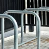 Toastrack Cycle Rack installed within a wooden cycle shelter outside
