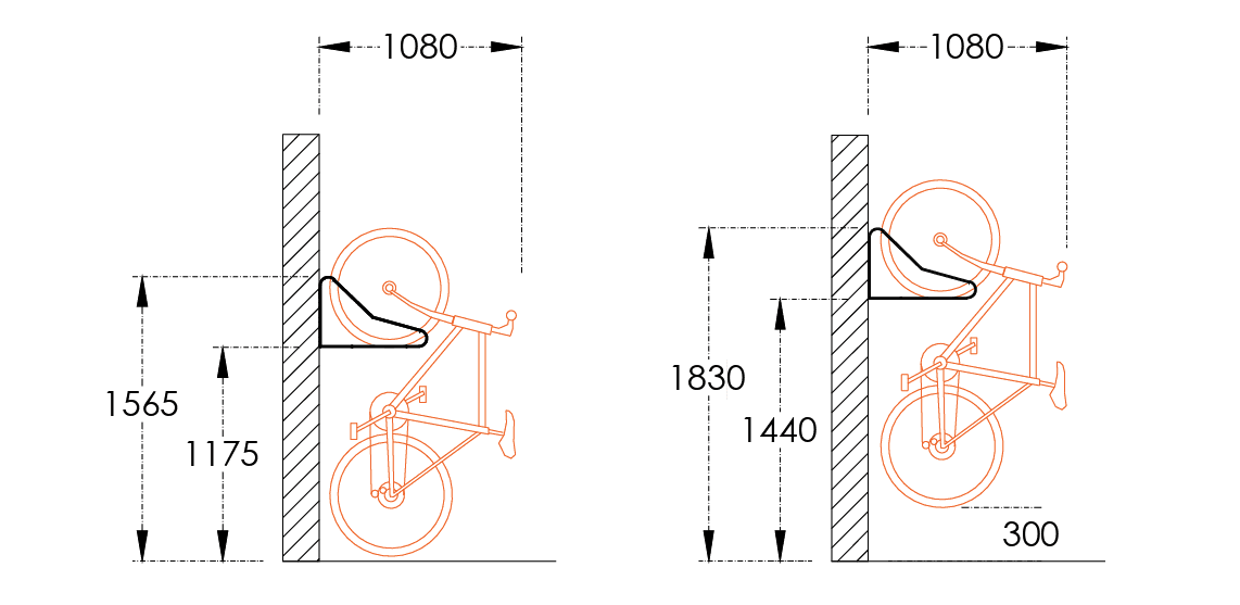 Space-Saving Vertical Cycle Rack - The Bike Storage Company