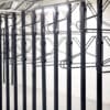 close up of solo vertical bike racks stored in underground cycle storage