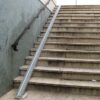 Bike Stair Ramp made from galvanised steel installed on a outdoor flight of stairs