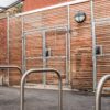 Timber Slat Fencing with Sheffield Stands