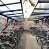 turl cycle shelter with two tier bike racks