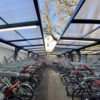 turl cycle shelter with two tier bike racks