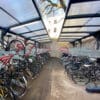 turl cycle shelter with two tier bike racks