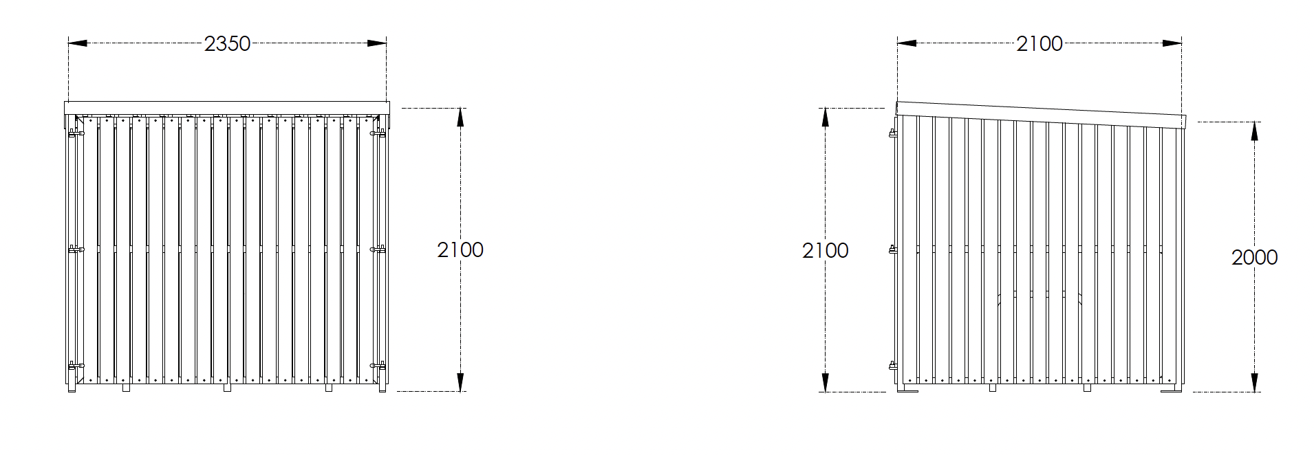6-8 Space Amazon Eco Shelter dimensions 