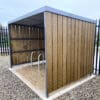 6-8 Space Amazon Eco Cycle Shelter installed externally