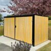 10 space amazon eco shelter with semi vertical cycle rack