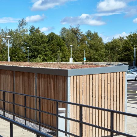 40 Space Amazon Eco Bike Shelter with Sedum Roofing